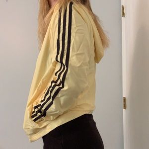 yellow adidas zip up